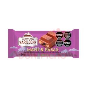 Chocolate Mani y Pasas 30g Bariloche